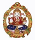 Metal Meenakari Stone Work Ganesh Frame