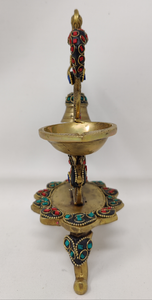 8" BRASS DEEPAK SMALL STONE WORK BRX