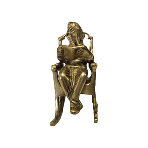 BRASS GANESH ON ROCKING CHAIR