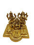 Brass Ganesh Parvati Laxmi 3"