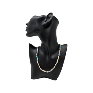 One Round Semi Precious Stone Neckbead