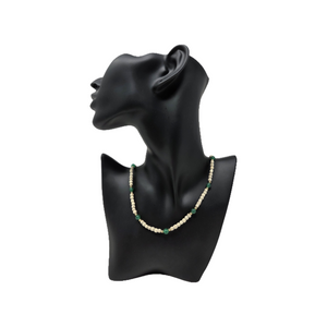 One Round Semi Precious Stone Neckbead