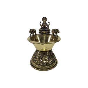 4.5" BRASS LAXMI ELEPHANT DEEPAK BRP-1