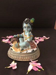 Makhan Chor Sitting Deity 3.5" Murti