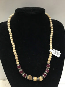 Stone, Metal + Tulasi Neckbeads - One Round