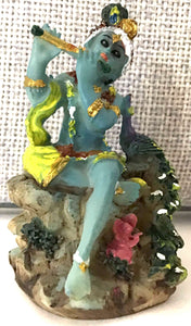 Krishna Peacock Deity 2.5" Murti