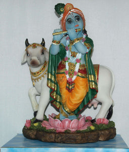 Krishna with Cow 5"